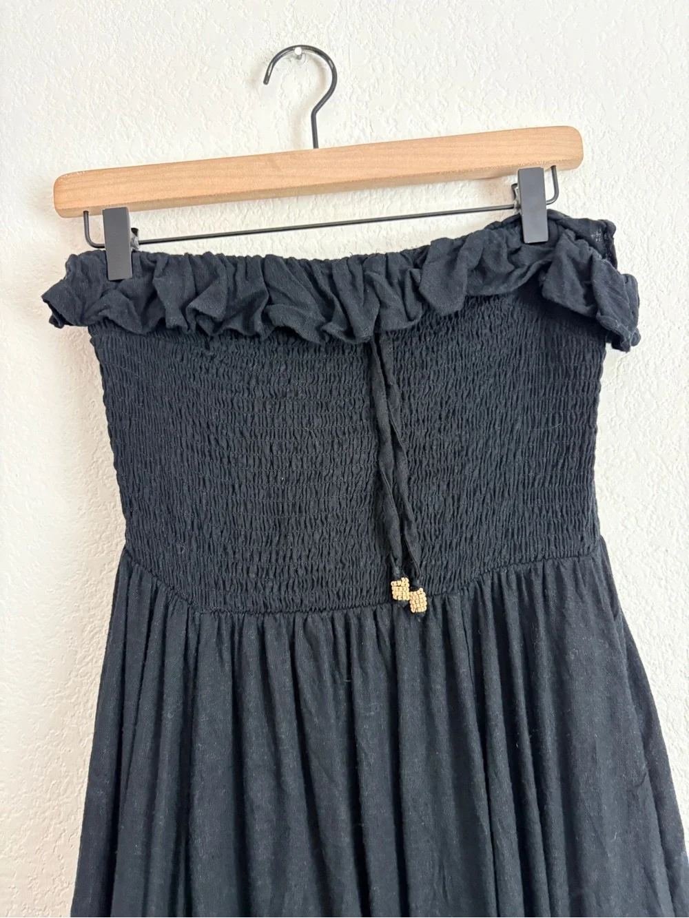 Free People Lush Life Linen Strapless Maxi Dress